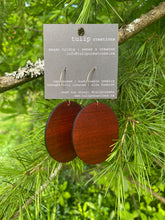 Load image into Gallery viewer, Repurposed bloodwood earrings with gold filled hooks
